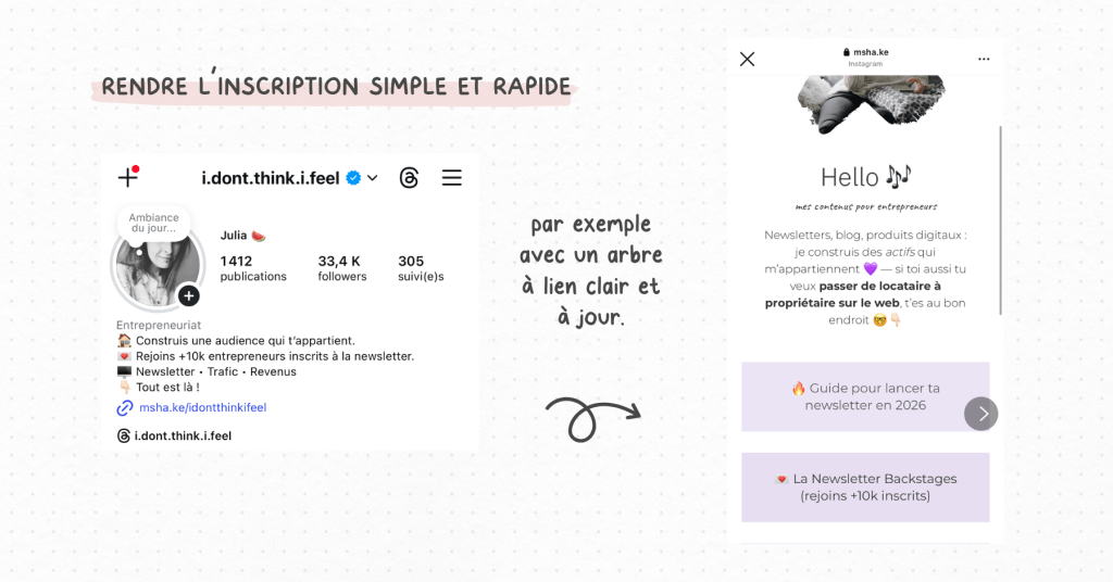 Migrer tes abonnés instagram vers ta newsletter